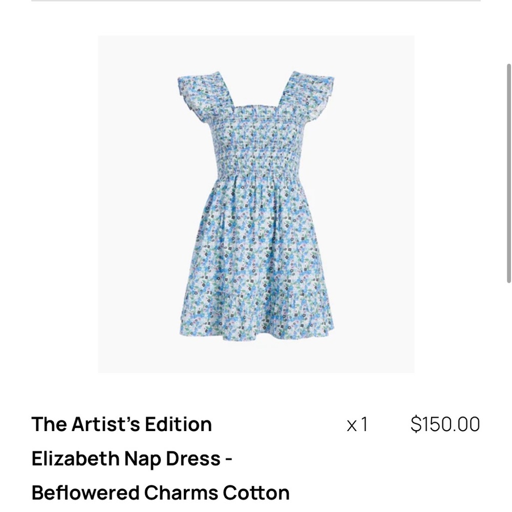 Hill house home limited edition artists edition Elizabeth nap dress size SMALL